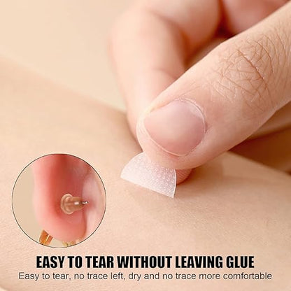 Picksy™ Premium Invisible Ear Lobe Support Patches (10 Sheets – 100 Patches)