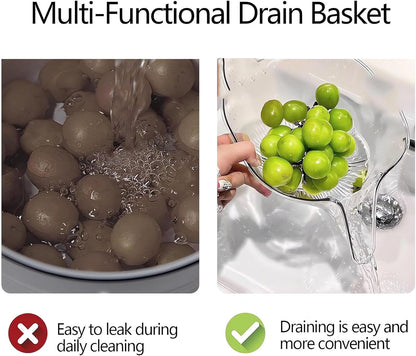 Premium Drain Basket Funnel for Kitchen Sink (Pack of 2)