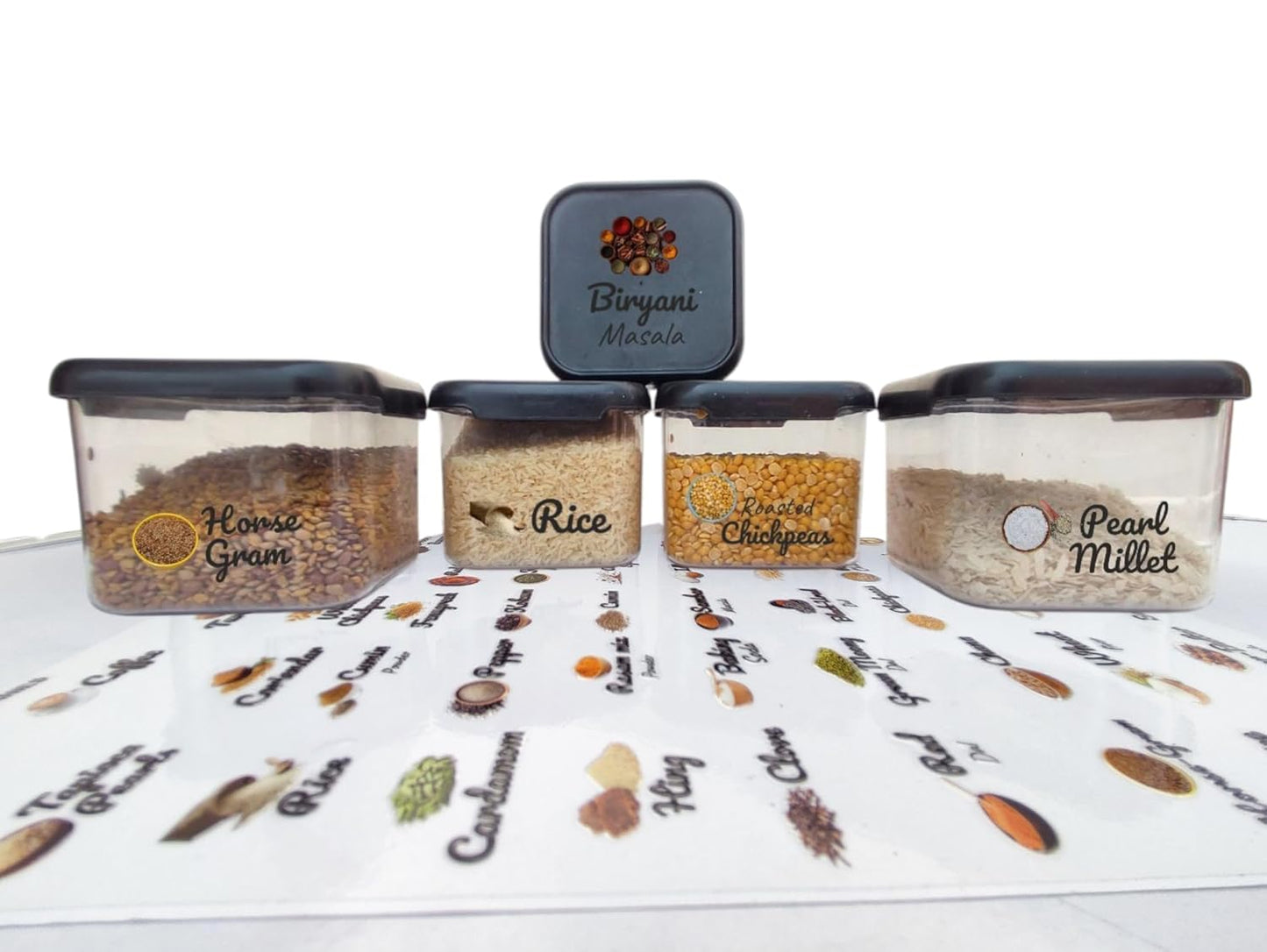 3D Waterproof Kitchen Spice Jar Label Stickers (Premium)