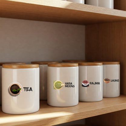 3D Waterproof Kitchen Spice Jar Label Stickers (Premium)