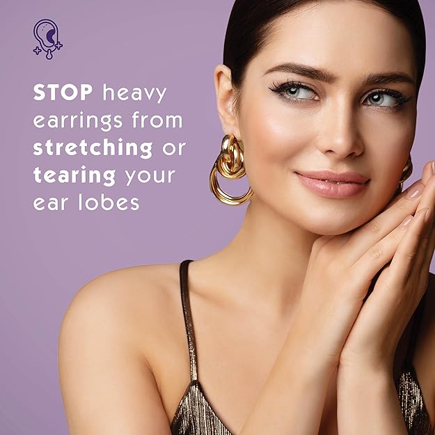 Picksy™ Premium Invisible Ear Lobe Support Patches (10 Sheets – 100 Patches)