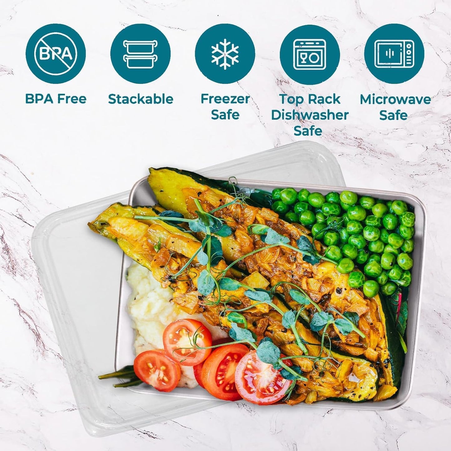 Best Non Stick Baking Pan Food Storage Box with Cover